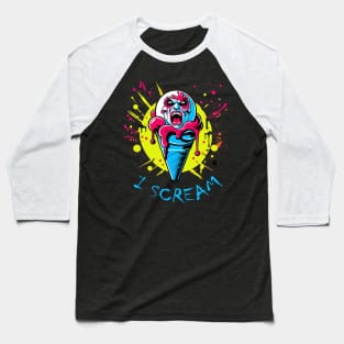 Vampire ice cream i scram colourful splash design Baseball T-Shirt